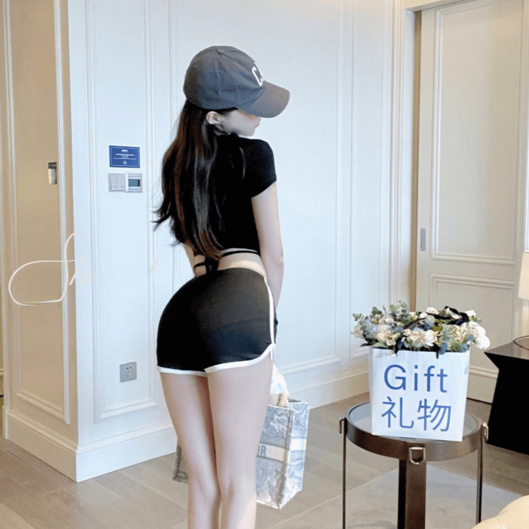 网红性感纯欲超短睡裤热裤休闲时尚短款辣妹百搭包臀运动家居裤