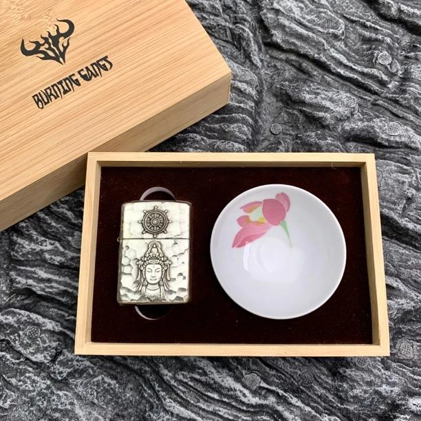 【925银观心】蚊子DIY作品—双面浮雕银盔甲正品打火机