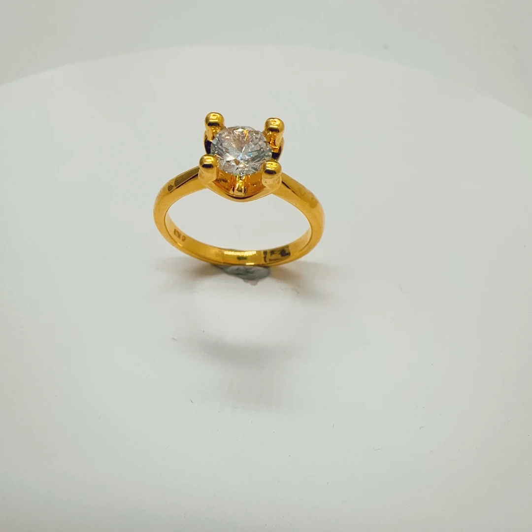 【合成/培育】合成立方氧化锆牛头戒指时尚经典款