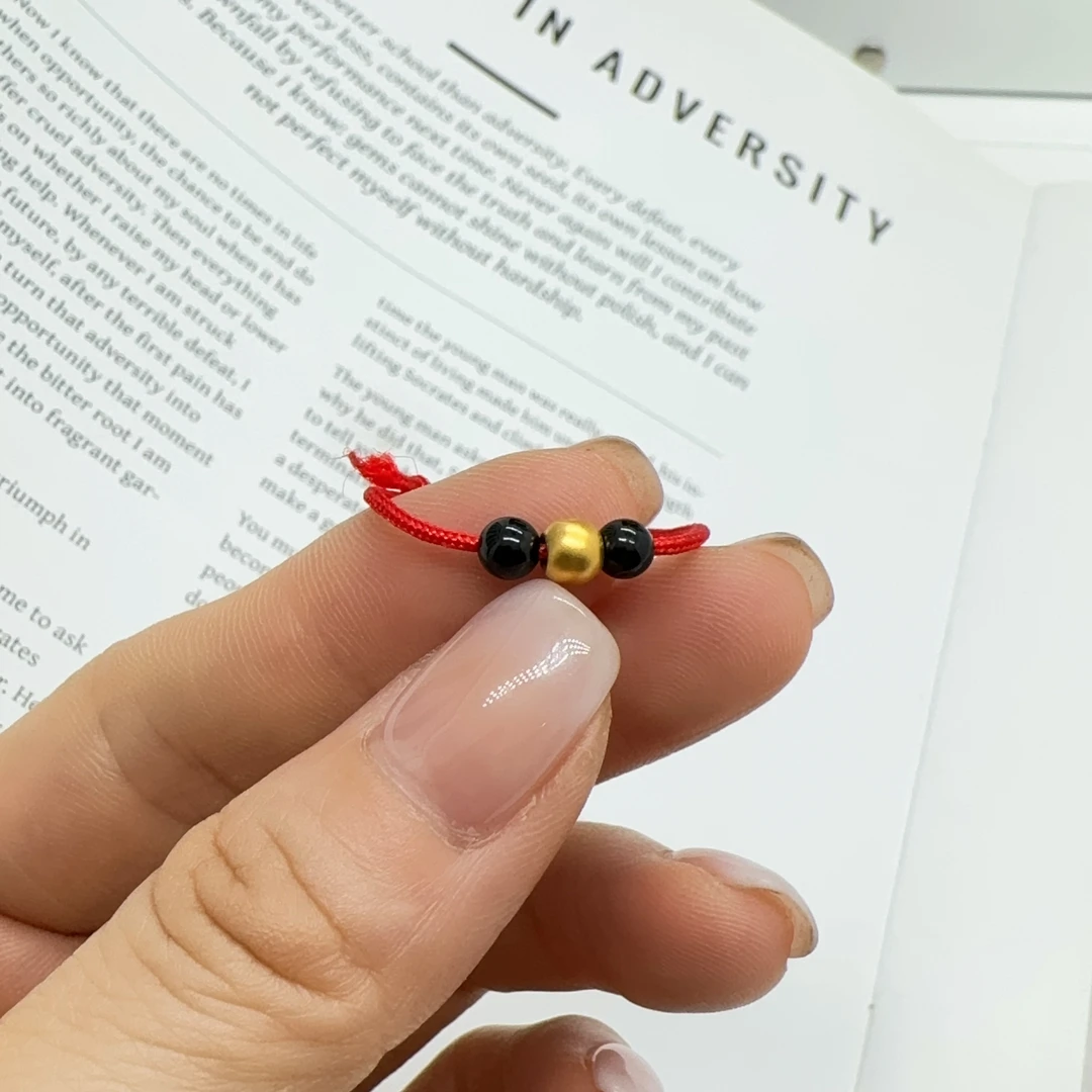 玛瑙配卡5mm古法珠时尚经典款