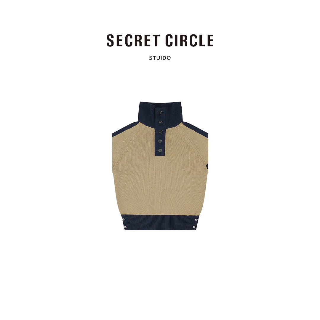 2025夏季高奢女装"懒系毛衣"条纹撞色高领毛衣针织衫30540