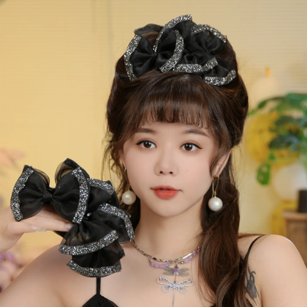 （蝴蝶结）在逃公主小香风抓夹百搭法式夏季不闷头鲨鱼夹半扎发发