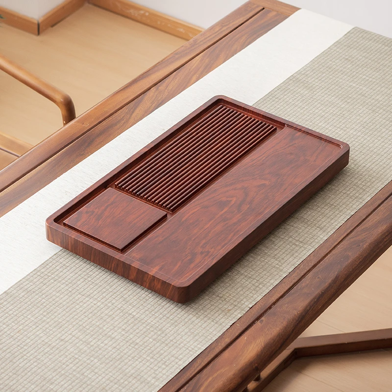 红色/花梨色大品意60*35*4cm加宽加厚茶盘实木家用小茶台整块