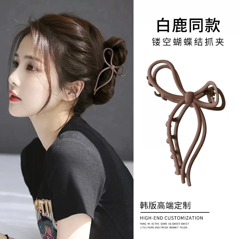 蝴蝶结抓夹女大号后脑勺发夹头发盘发发抓网红新款夹子头饰鲨鱼夹
