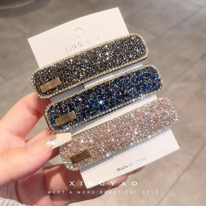 满钻高级感发夹新款边夹时尚气质前额刘海夹简约百搭bb夹掰掰发饰