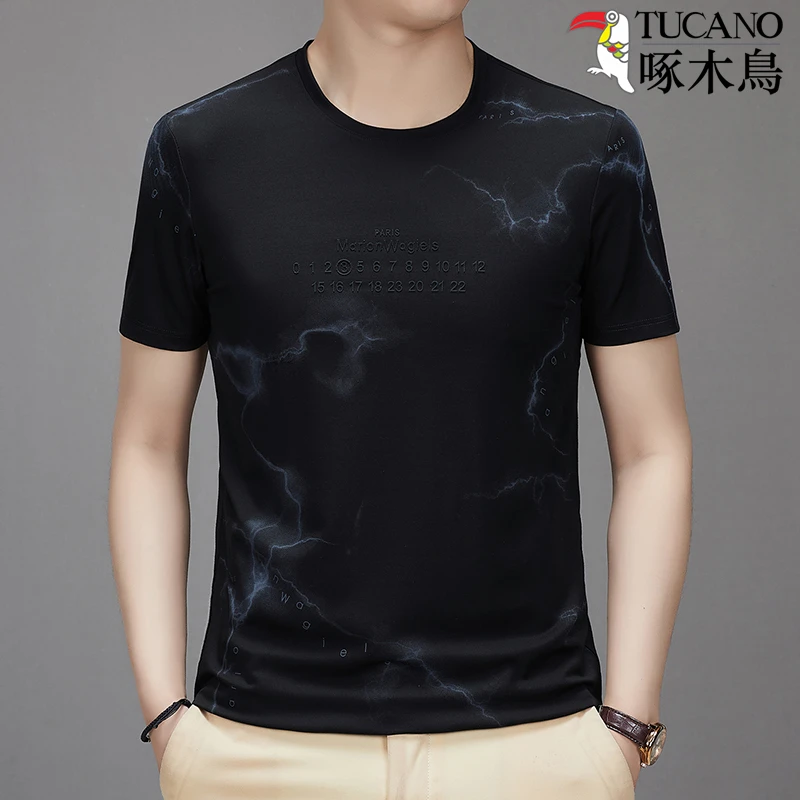 【高品质夏款】品牌男士高档时尚超百搭透气凉爽圆领短袖T恤