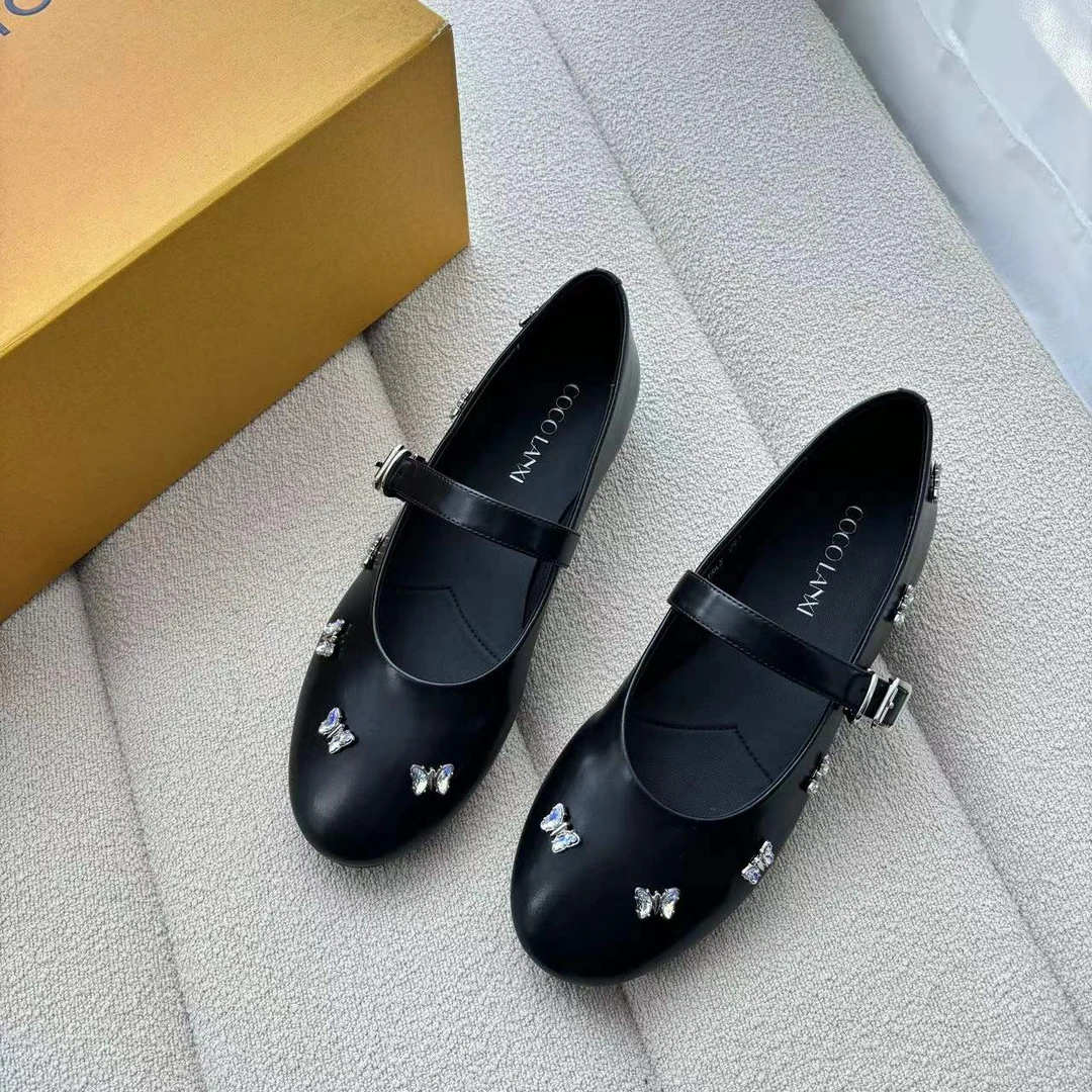 【伊可】百搭软底浅口低跟气质蝴蝶结小单鞋24DX180LX