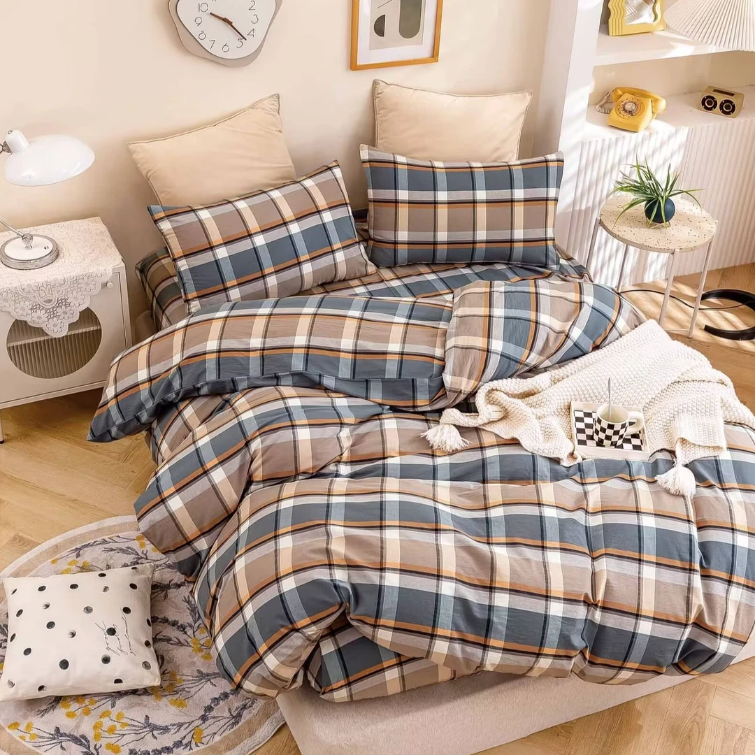 【被套】全棉色织水洗棉被套新款亲肤加厚学生宿舍单人双人简约