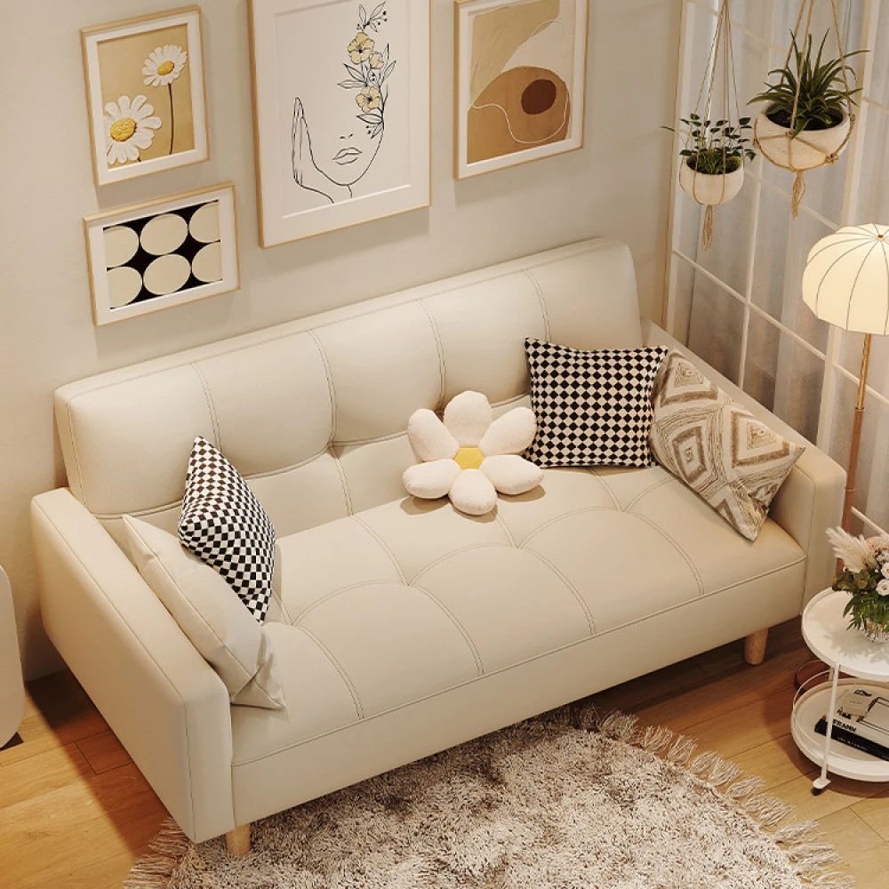 双人2024新款客厅卧室小户型家用奶油风简约公寓出租房简易小双人