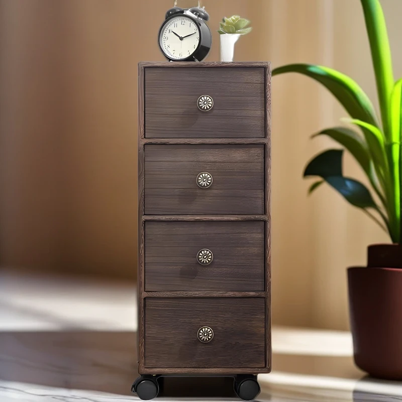 实木小茶柜茶饼柜收纳柜储物抽屉式多层柜子茶叶柜1126家用储物柜