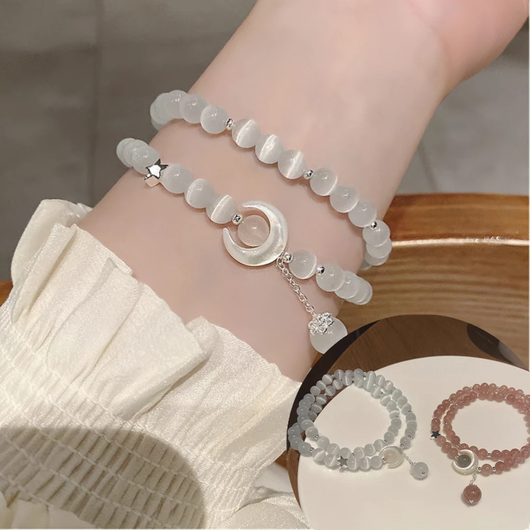 非金属手链 双层手链女款轻奢小众串珠珠子精致高级感叠戴手串ins