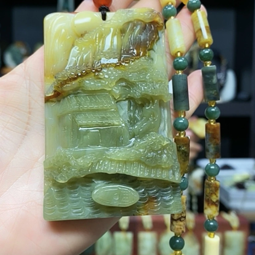 【闪购商品】岫玉挂件未镶嵌阳**岸