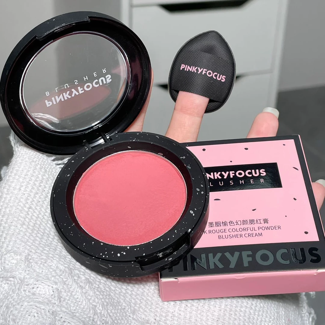 一眼爱上!亚洲黄皮腮红甜酷千禧风玫红辣妹软糯土豆泥学生党气质