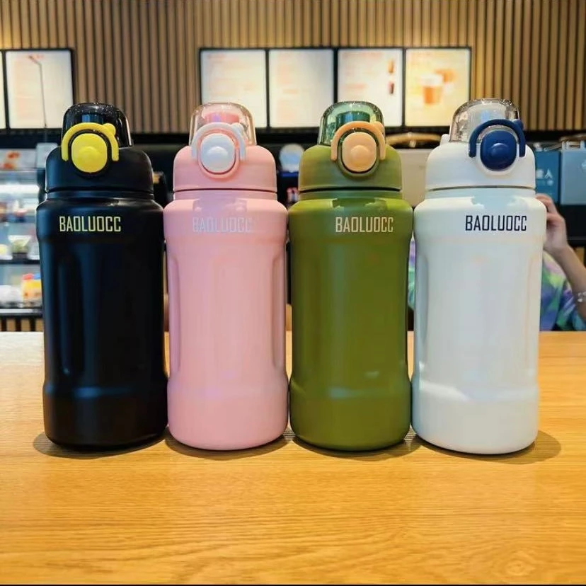 太空杯316不锈钢大容量保温杯简约户外便携吸管保温壶