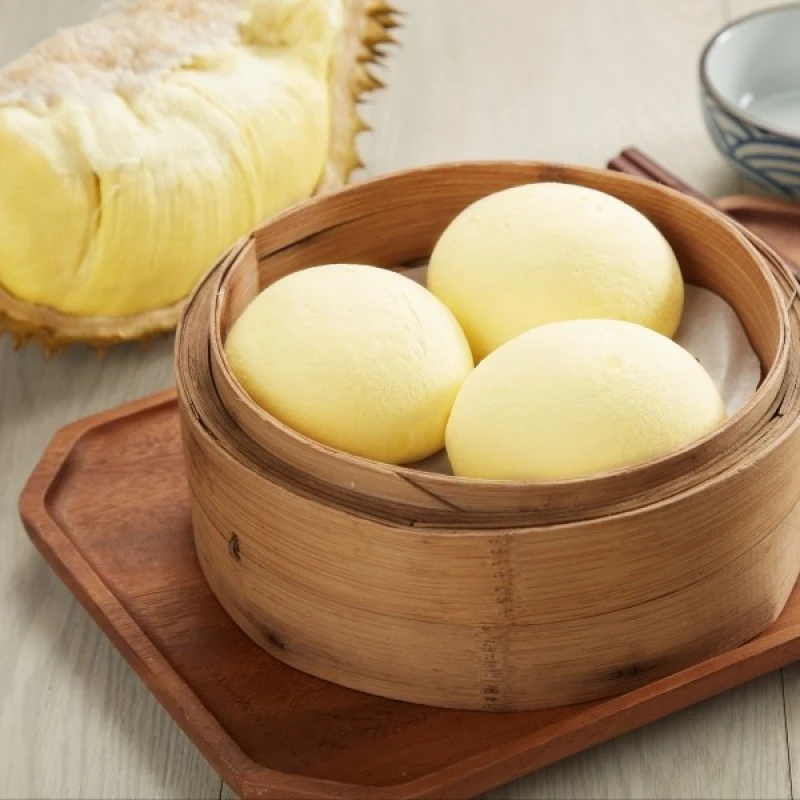 老字号【雪山榴莲包】广式早茶手工点心早餐加热速食包子包点300G