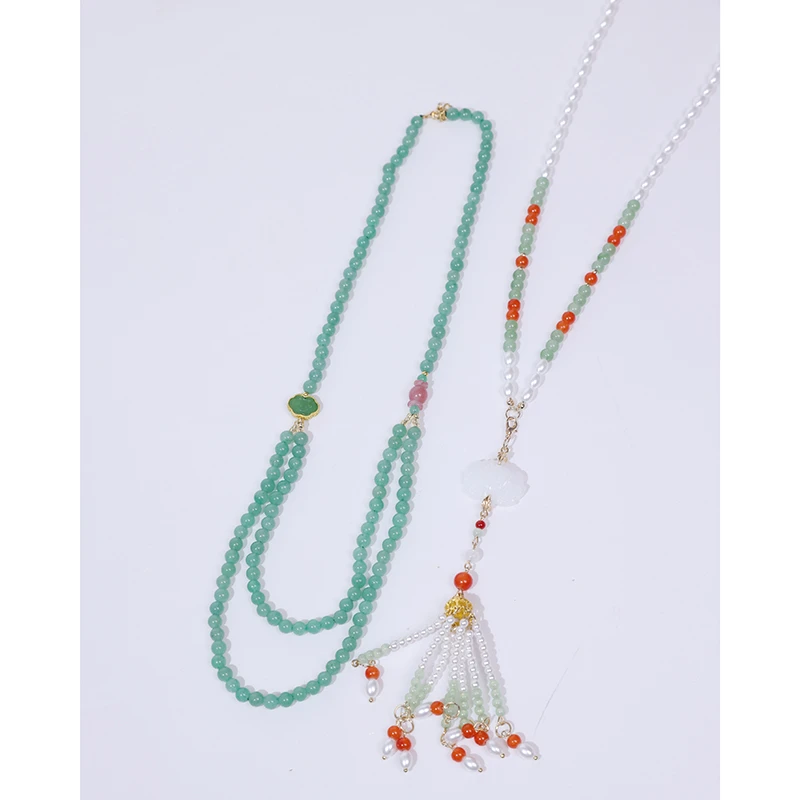 非金属仿水晶项链 新中式珠珠项链 P2024020W P2024019W