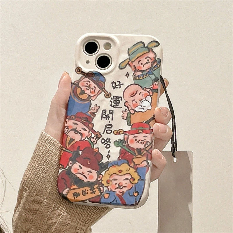 适用苹果15华为oppo小米vivo荣耀iphone菲林好运开启手机壳硬卡通