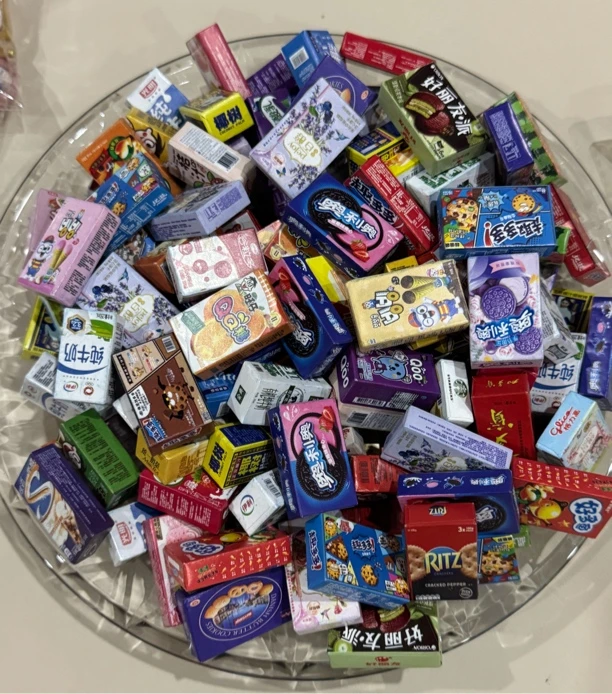 仿真迷你饼干盒 微缩食玩手工diy便利店配件装饰品