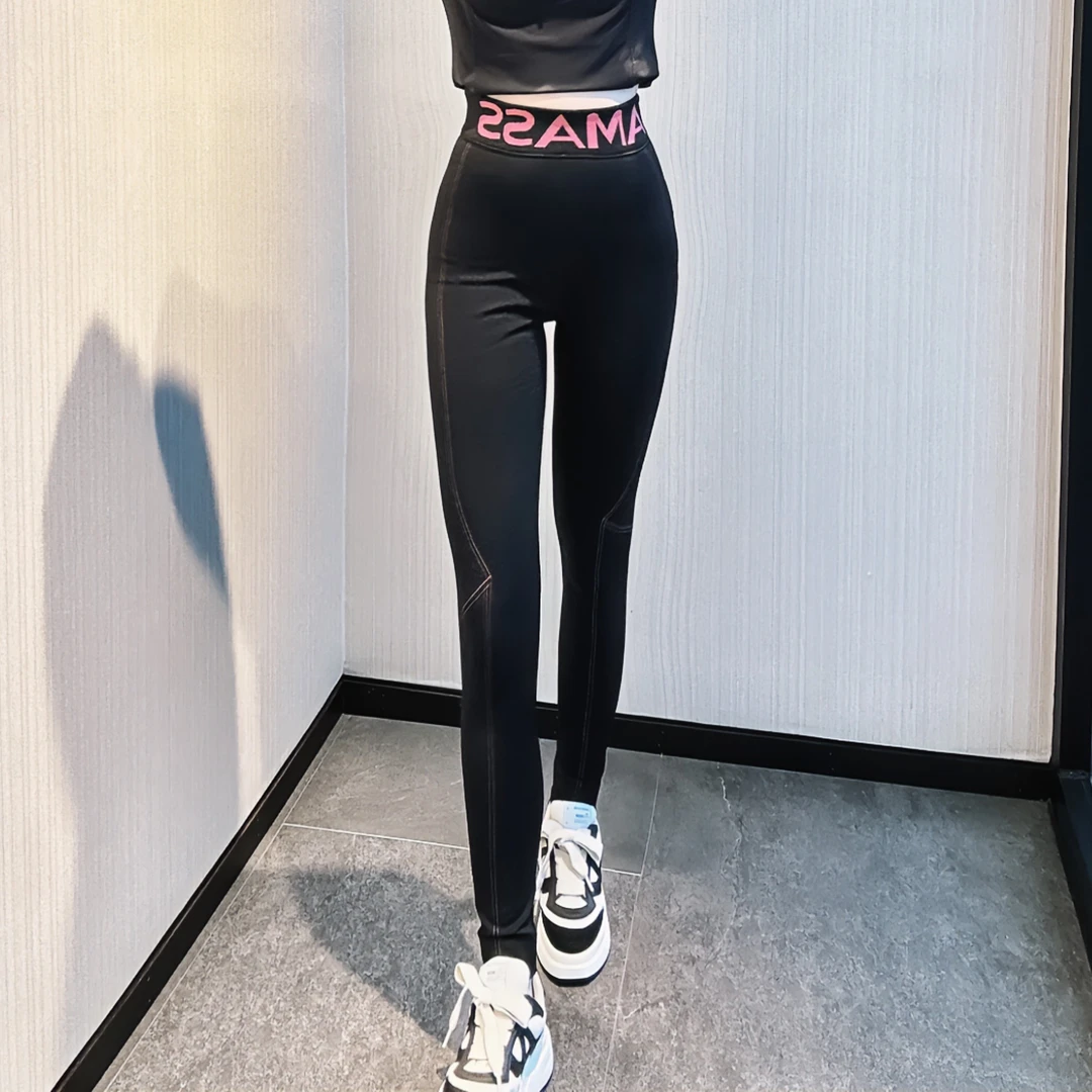 AMASS/阿玛施新款高腰外穿修身时尚加绒鲨鱼裤5100465