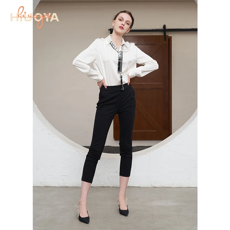 HIUOYA【秋款特惠】通勤气质纯色衬衫百搭上衣23377291