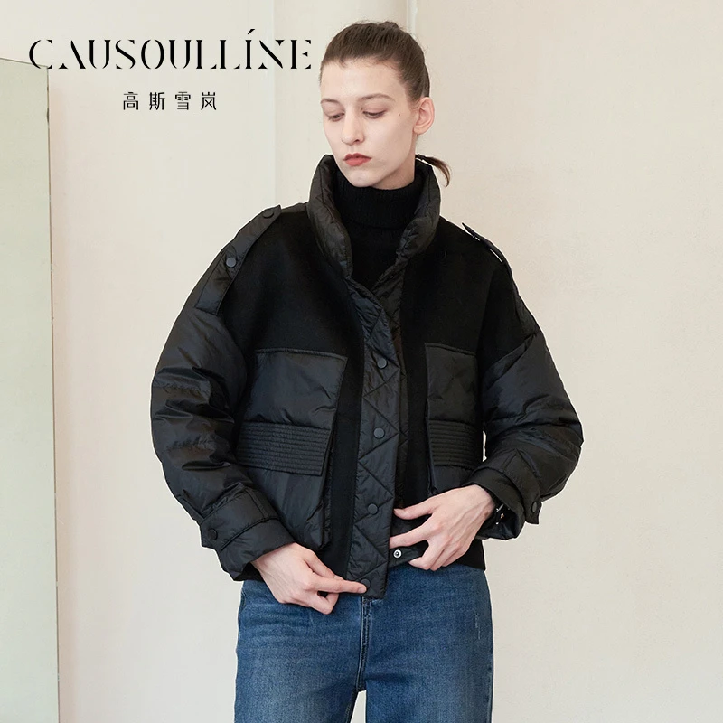 高斯雪岚品牌【冬装热卖】冬季时尚羽绒服白鸭绒百搭款 22419528