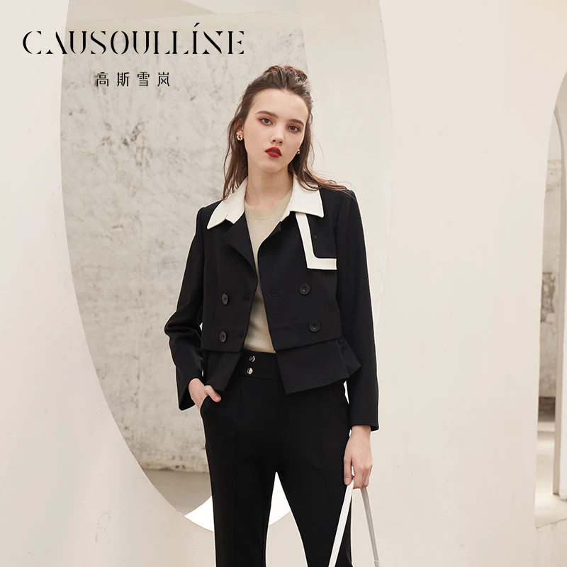 高斯雪岚【秋款特惠】小个子气质外套显瘦上衣23316072