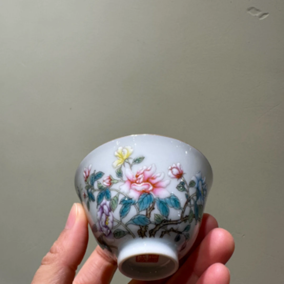 景德镇陶瓷主人杯手绘高档茶杯中式家用茶具