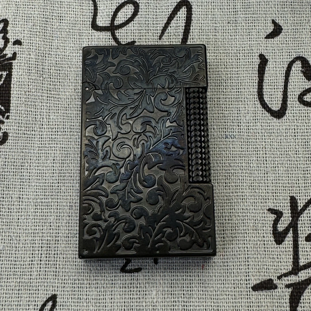 卡路黄铜精雕唐草花创意潮男士朗声打火机侧滑轮高档礼品