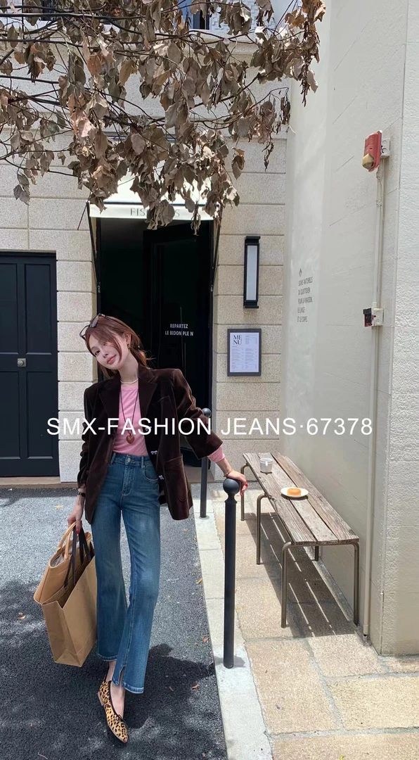 smx显瘦九分喇叭裤#67378