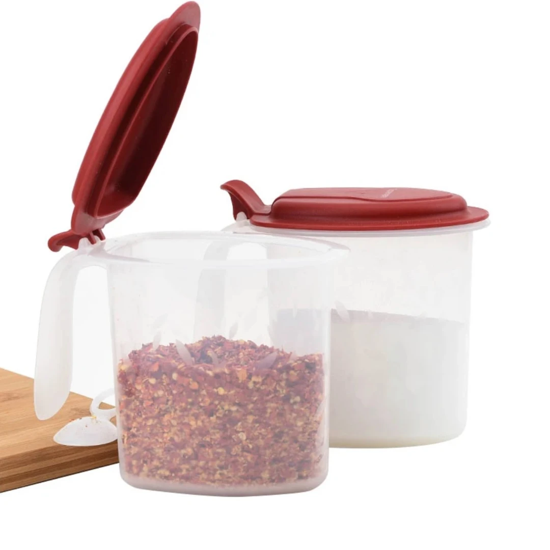 Tupperware/特百惠500ml大嘴蛙调料盒厨房调味盒防尘防虫 送勺子