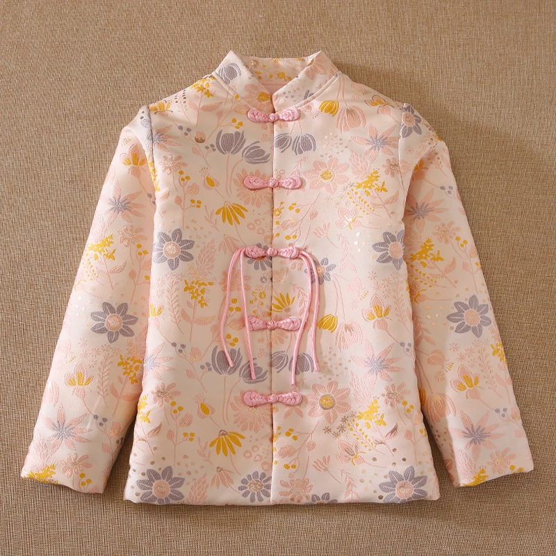 女纯棉花高档锦缎手工盘扣棉袄 复古中国风棉衣女士保暖棉服秋冬