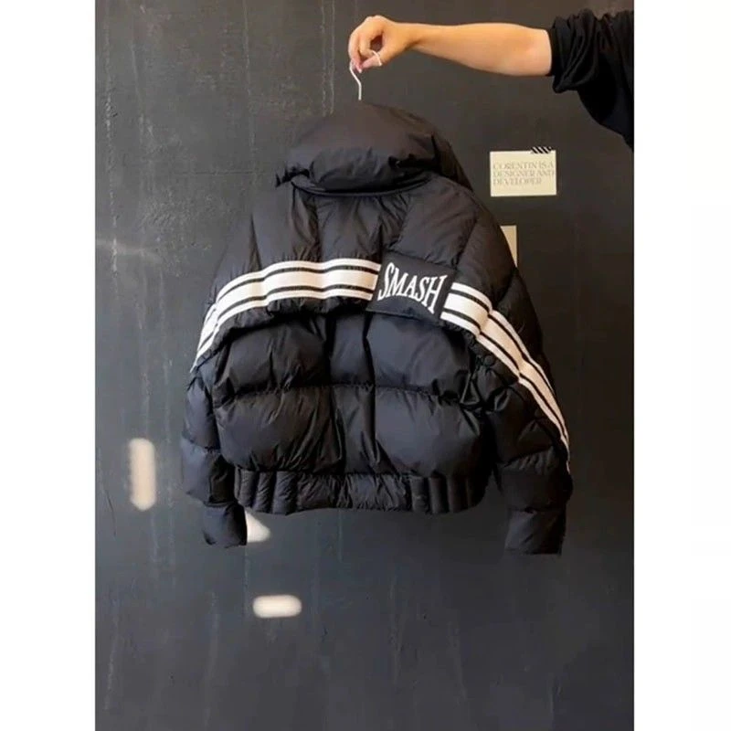 高级感超好看黑色短款羽绒服女冬季2025新款时尚洋气设计师款外套