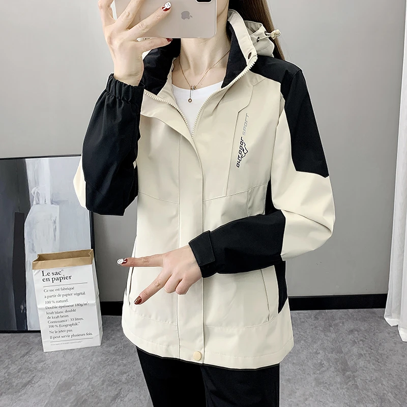 【抖音旗舰】五防外套男女情侣春秋户外登山潮流防风防水冲锋夹克