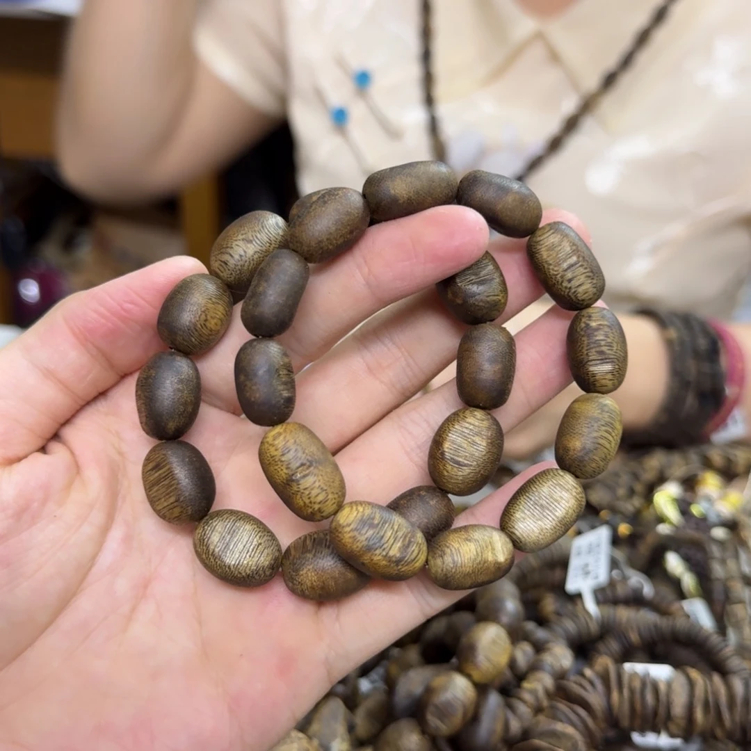 沉香木手串白棋沉水浮单圈留疤 12/12 克多样性发货一串