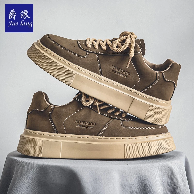 2025男鞋春季新款高级感韩版青少年四季小众春季男士厚底板鞋