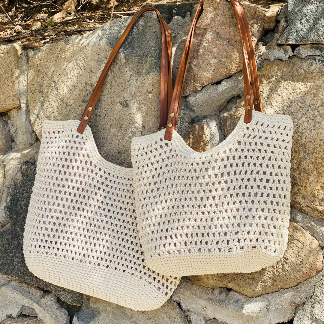 M006小号渔网包温柔百搭时尚沙滩度假手工森系镂空肩包小众文艺