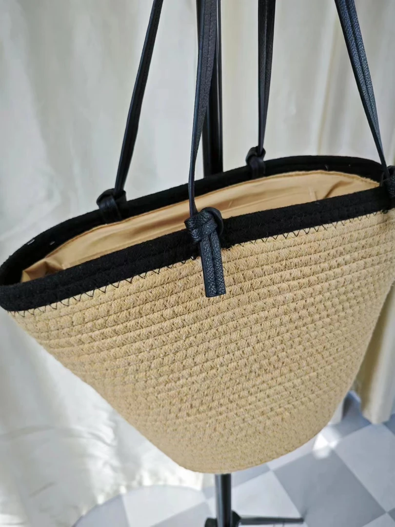 （大号） 摩卡拼色欧美甜酷风时尚小众休闲百搭夏季度假风单肩包