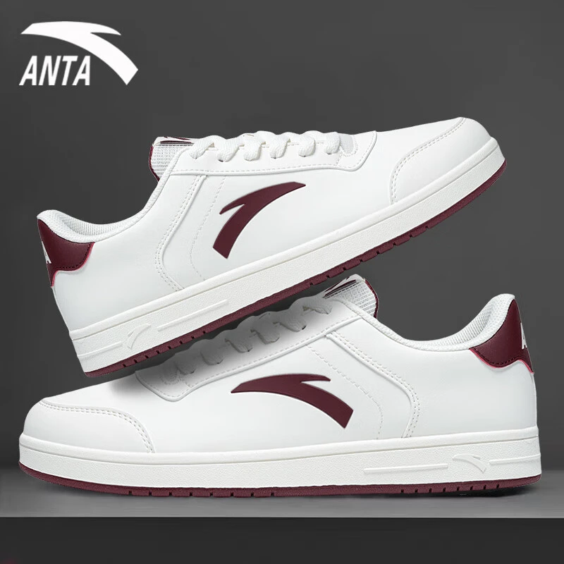 安踏男鞋小街顽板鞋2025秋季新款运动鞋复古平板小白鞋学生休闲鞋