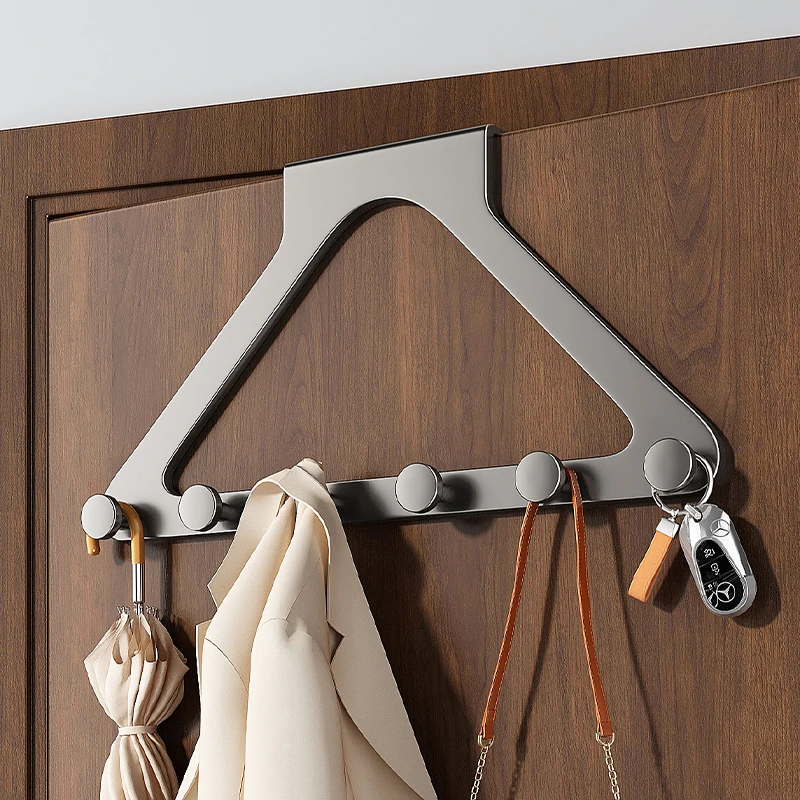 优勤门后挂钩衣服挂架卧室挂衣架壁挂墙上免打孔强力浴室置物收纳