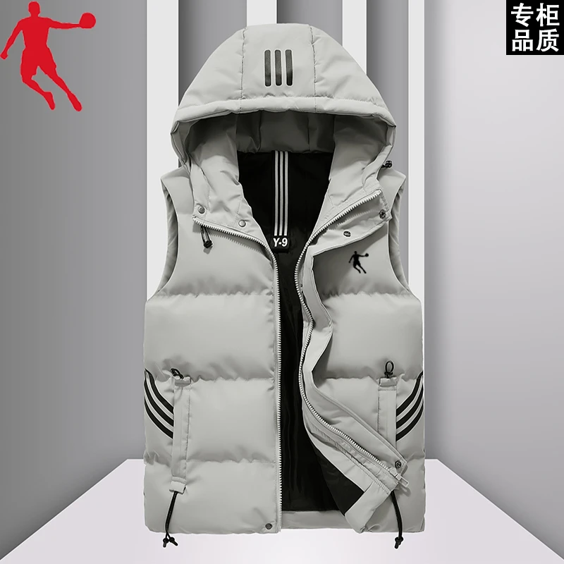 乔丹青年新款2023棉马甲外套秋冬季潮无袖加大保暖加厚坎肩背心男