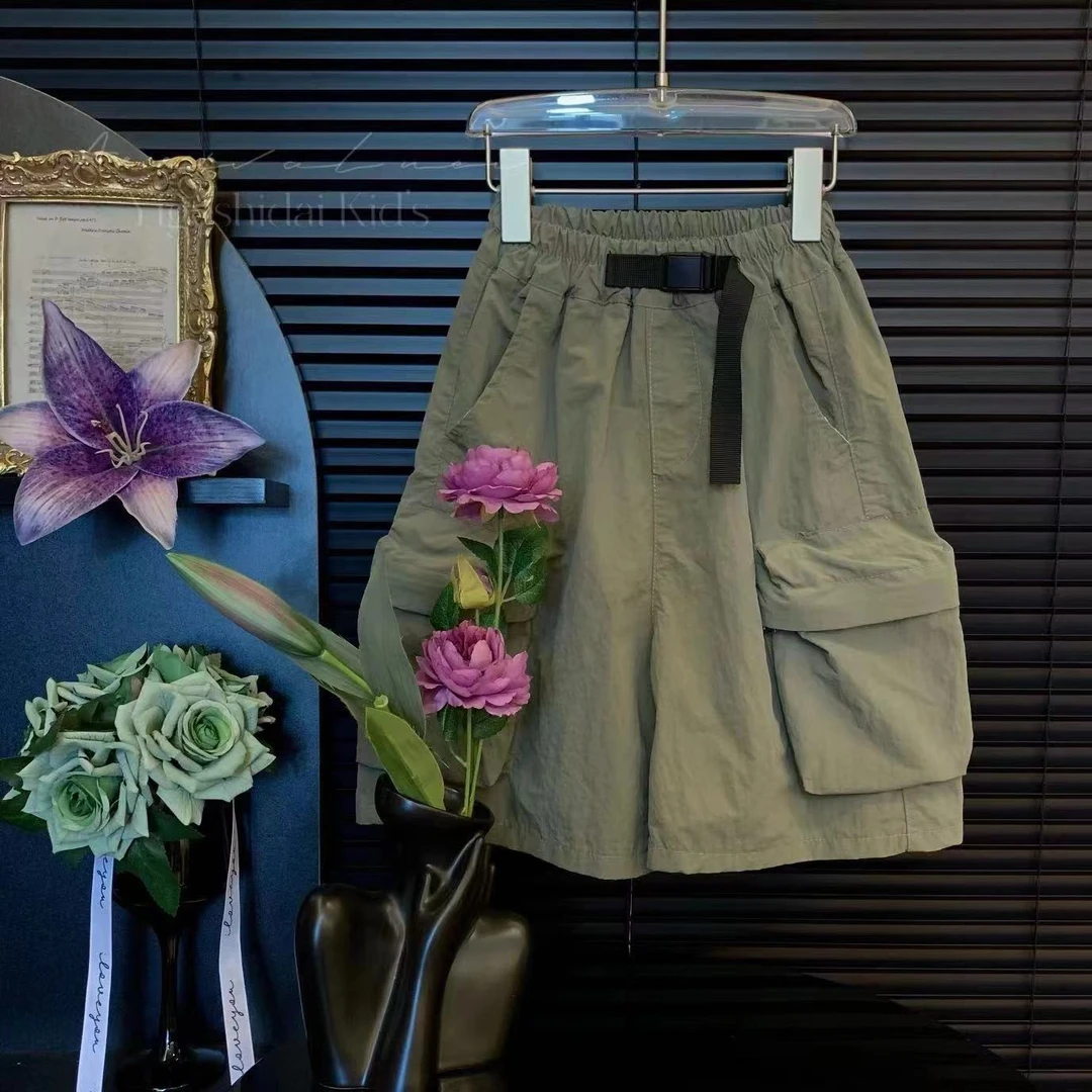 【年中大促】男女童韩版休闲裤中大童男童休闲五分工装裤YG5925