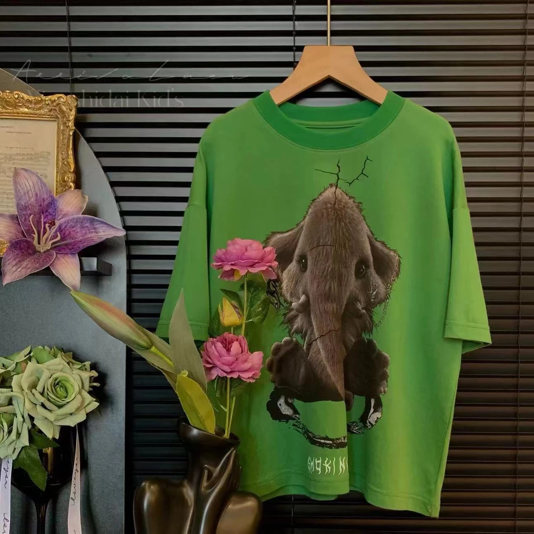 【现货】儿童时尚短袖T恤男童休闲韩版中大童男童短袖T恤套装YG5958