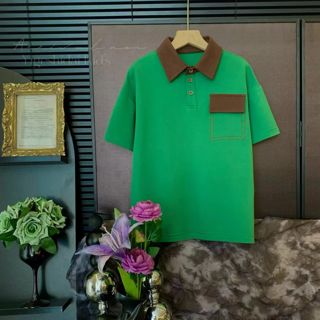 【一歌时代】儿童poloT恤韩版百搭男童T恤时尚休闲女童短袖YG6072