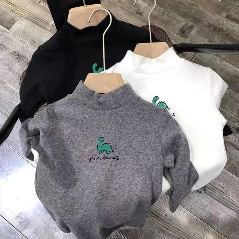 男童德绒半高领打底衫长袖T恤秋装秋冬款儿童装宝宝球衣上衣秋季