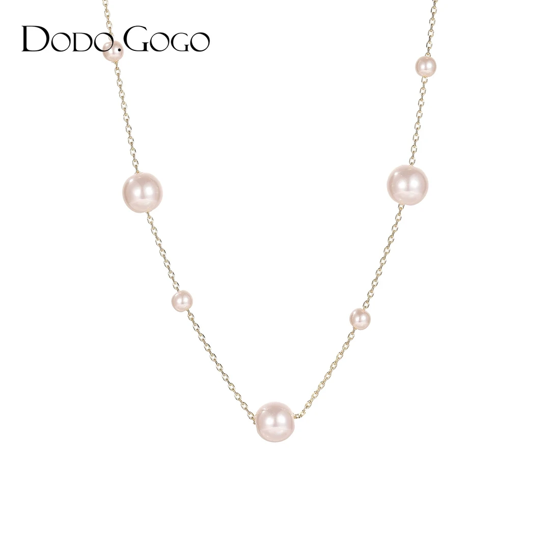 DODOGOGO 合金仿珍珠项链 满天星项链女轻奢时尚百搭高级感毛衣链