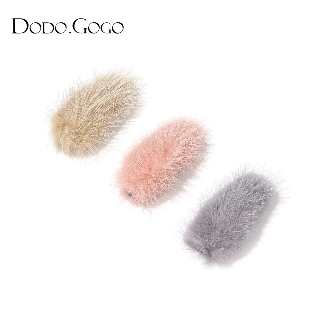 DODOGOGO毛绒发夹碎发边夹ins可爱日系发卡夹子