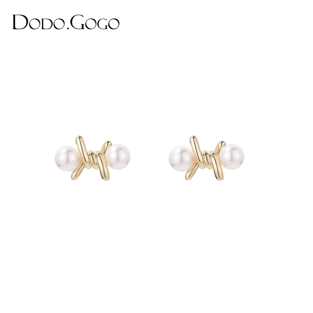 DODOGOGO 合金耳饰 气质时尚百搭简约优雅小众轻奢设计感耳环