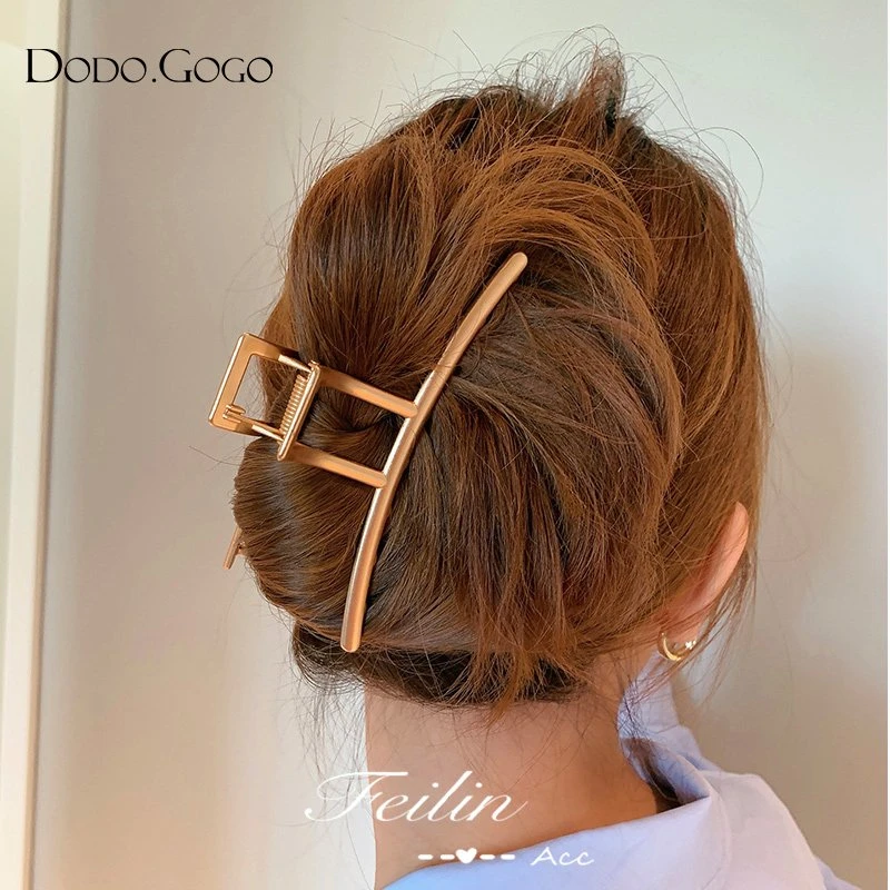 DODOGOGO哑金金属发夹气质夹子头饰日系优雅