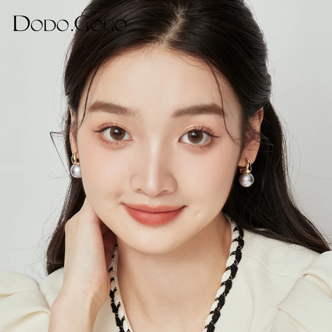 DODOGOGO 合金耳饰 气质精致轻奢时尚百搭法式小众简约优雅