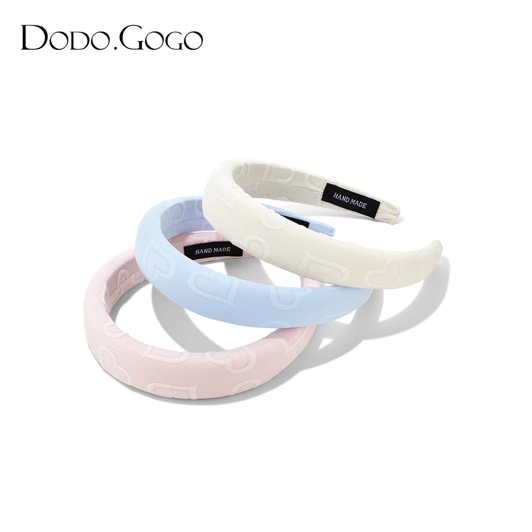 DODOGOGO爱心印花发箍高颅顶百搭清新宽边发卡女